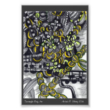 Art d'anneau d'ACEO Zentangle en encre par Ariana  Photographe