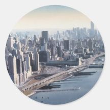 Art d'aquarelle de New York "de souvenirs de Manha Autocollants
