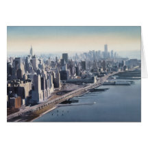 Art d'aquarelle de New York "de souvenirs de Manha Cartes De Vœux