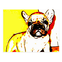 Art de bouledogue français cartes postales