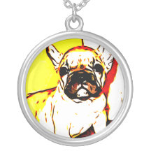 Art de bouledogue français pendentifs