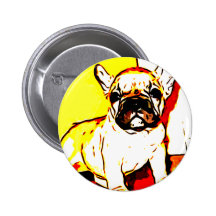 Art de bouledogue français pin's