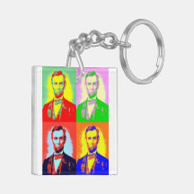 Art de bruit Abe Lincoln Porte-clefs