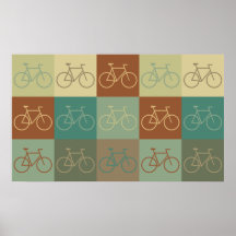 Art de bruit allant à vélo affiche