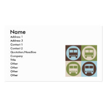 Art de bruit conduisant un autobus modèles de cartes de visite