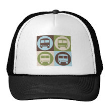 Art de bruit conduisant un autobus casquette de camionneur
