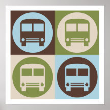 Art de bruit conduisant un autobus poster