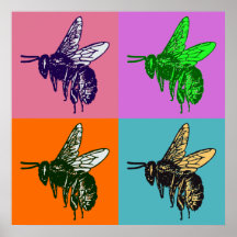 Art de bruit d'abeille affiches
