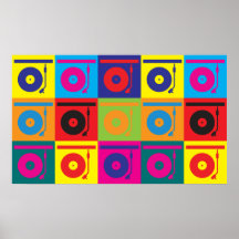 Art de bruit de disques poster