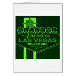 Art de bruit de lune de miel de Las Vegas Carte De Vœux