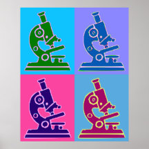 Art de bruit de microscope affiches