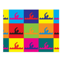 Art de bruit de natation cartes postales