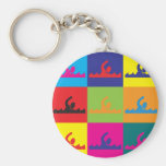 Art de bruit de natation porte-clef
