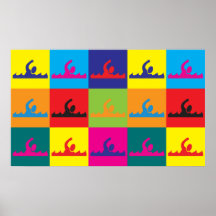 Art de bruit de natation poster