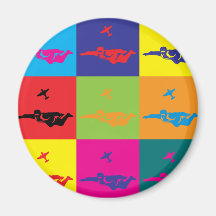 Art de bruit de parachutisme magnets pour réfrigérateur
