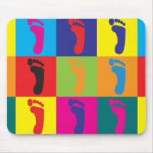 Art de bruit de pédicurie tapis de souris