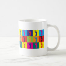 Art de bruit de pédicurie tasses à café