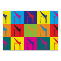 Art de bruit de saut à la perche carte de vœux