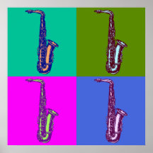 Art de bruit de saxophone d'alto posters
