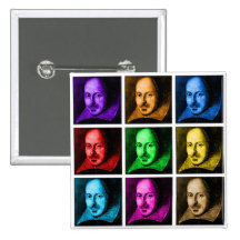 Art de bruit de Shakespeare Badges Avec Agrafe