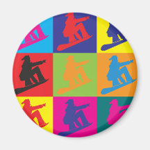 Art de bruit de snowboarding aimants