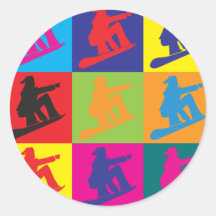 Art de bruit de snowboarding autocollant