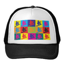 Art de bruit de snowboarding casquette de camionneur