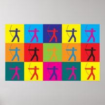 Art de bruit de tir à l'arc posters
