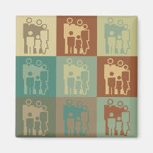 Art de bruit de travail social magnets pour réfrigérateur