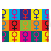 Art de bruit du féminisme cartes de vœux