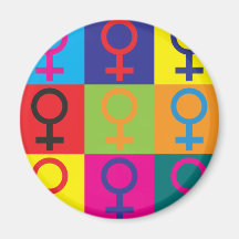 Art de bruit du féminisme magnets pour réfrigérateur