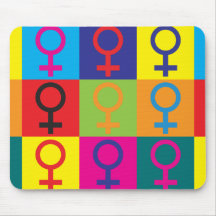 Art de bruit du féminisme tapis de souris