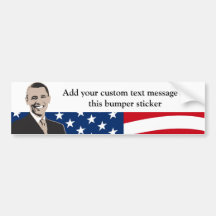 Art de bruit patriotique de sourire de Barack Obam Autocollant Pour Voiture