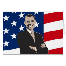 Art de bruit patriotique de sourire de Barack Obam Carte De Vœux