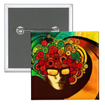 art de bruit psychédélique badges