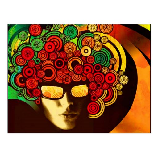 art de bruit psychédélique cartes postales