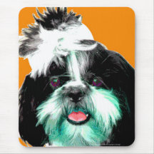 ART de bruit Shih Tzu Tapis De Souris