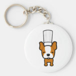 Art de chef de chien sur Keychain Porte-clé