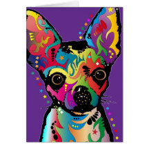 Art de chiwawa cartes de vœux
