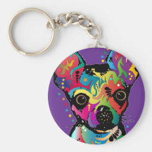 Art de chiwawa porte-clefs