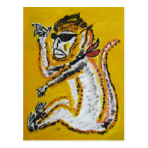 Art de cirque de singe cartes postales