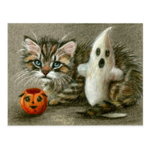 Art de citrouille de fantôme de chaton de chat de 