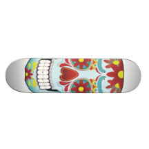 Art de crâne de sucre plateau de skate
