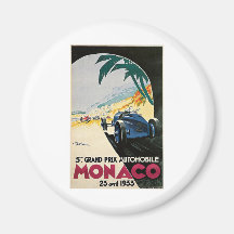 Art de cru d'automobile du Monaco Grand prix Magnets