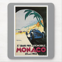 Art de cru d'automobile du Monaco Grand prix Tapis De Souris