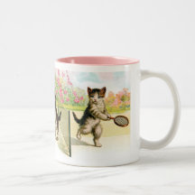 Art de cru de chatons de badminton tasse à café