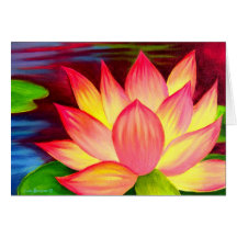 Art de fleur de nénuphar de Lotus de Chinois - mul Cartes