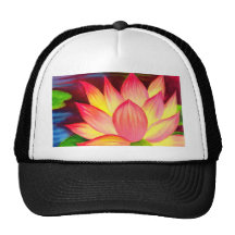 Art de fleur de nénuphar de Lotus de Chinois - mul Casquettes De Camionneur