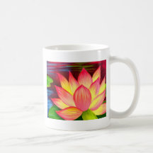 Art de fleur de nénuphar de Lotus de Chinois - mul Mug