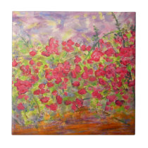 art de floraison de roses carreaux